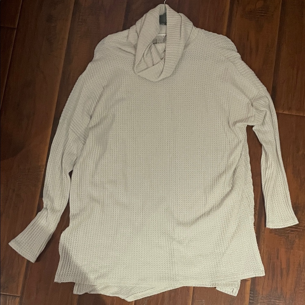 Zenana Outfitters Cream Cowl Neck Sweater